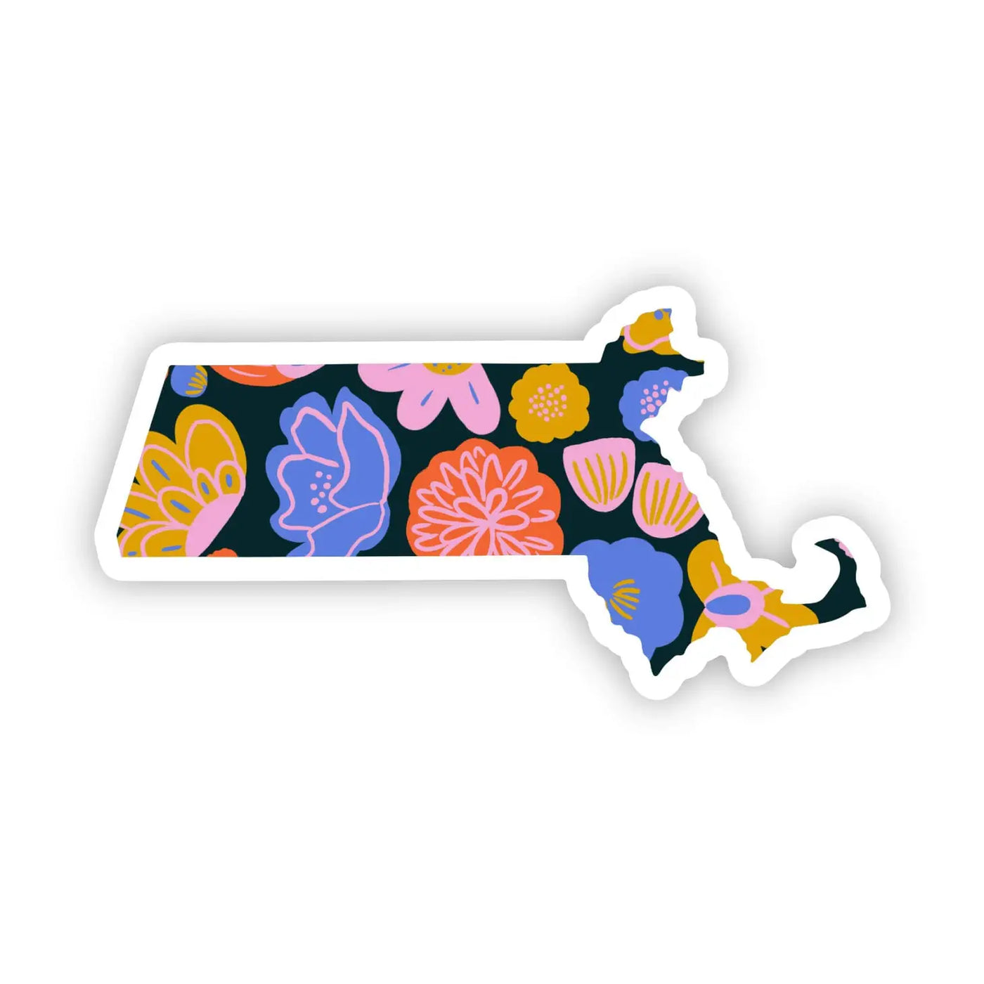 Massachusetts Flower Sticker