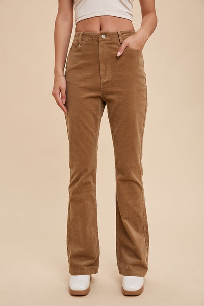 Tan flare corduroys pants womens fall winter style flare cute cords professional fun casual everyday Modern smart causal female chic effortless outfit womens ladies gift elegant effortless clothing everyday stylish clothes apparel outfits chic winter fall autumn professional style women’s boutique trendy teacher office cute outfit boutique clothes fashion quality work from home neutral wardrobe essential basics