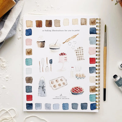 Watercolor Workbook: Baking