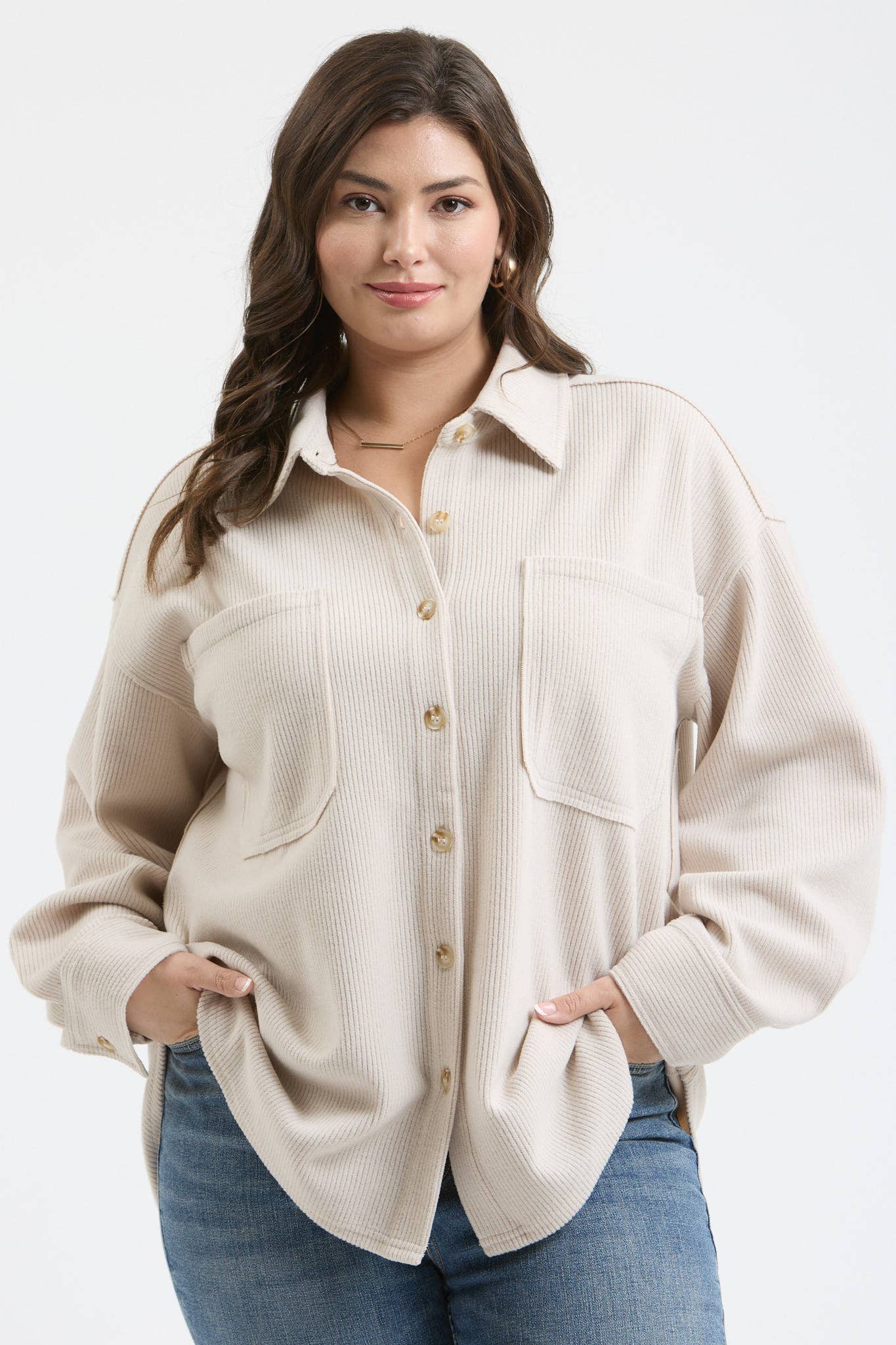 Sara Shacket in Oatmeal