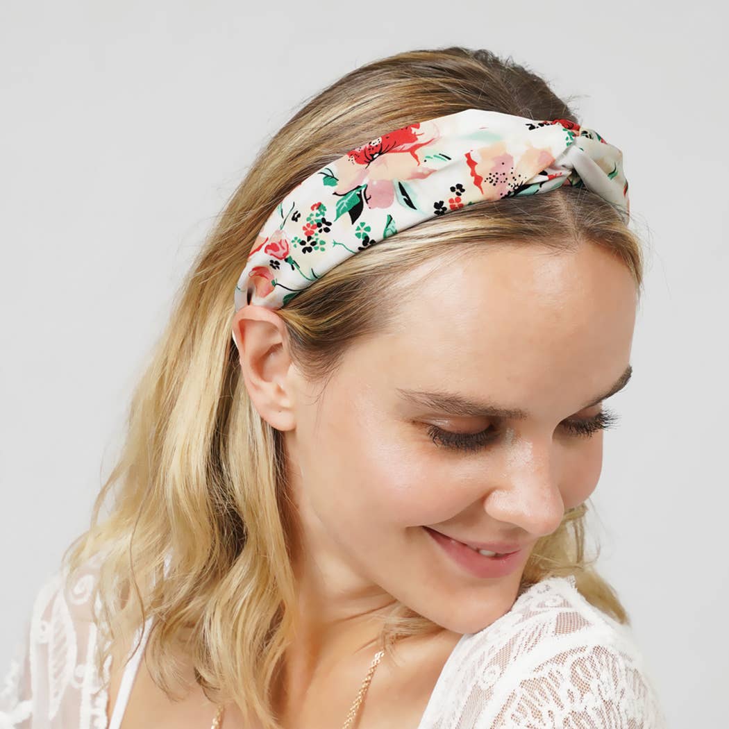 Twisted Floral Headband