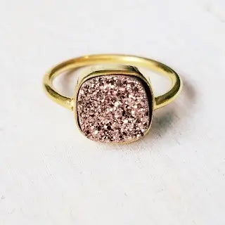 Copper Color Druzy Ring