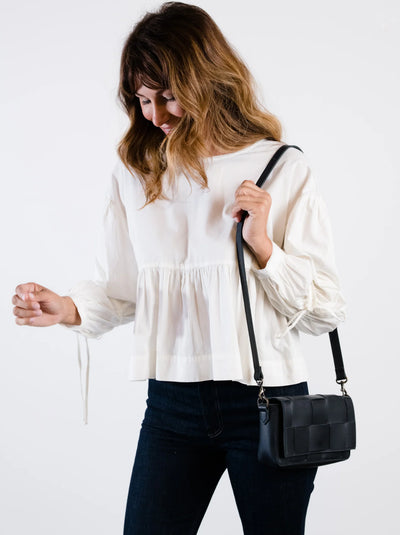 Woven Crossbody in Black by ABLE