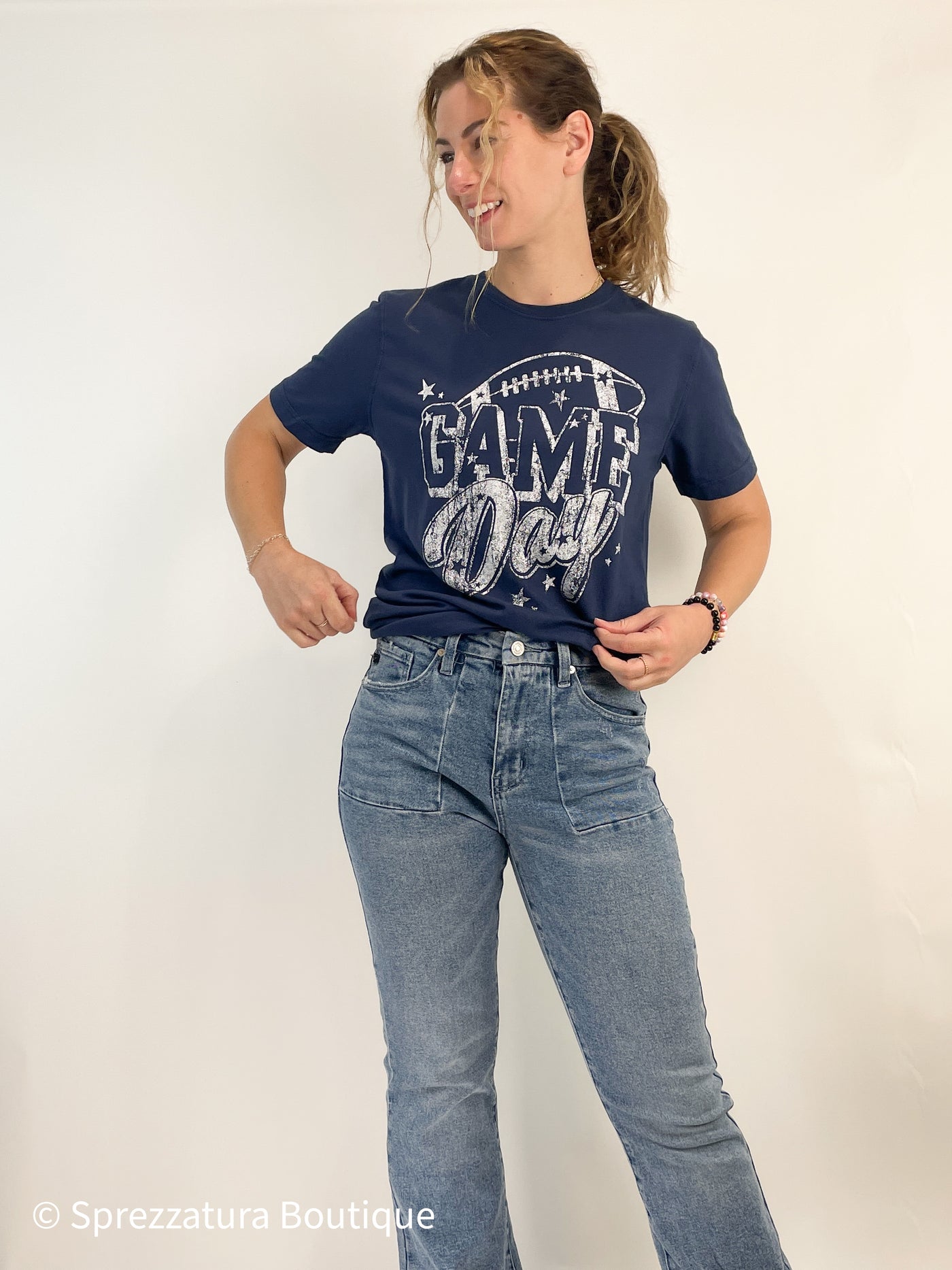 Navy blue football game day cute tee vintage retro look womens teacher mom casual fall graphic t-shirt Modern smart causal female chic effortless outfit womens ladies gift elegant effortless clothing everyday stylish clothes apparel outfits chic winter summer style women’s boutique trendy teacher office cute outfit boutique clothes fashion quality work from home coastal beachy neutral wardrobe essential basics lounge athleisure gift for her 