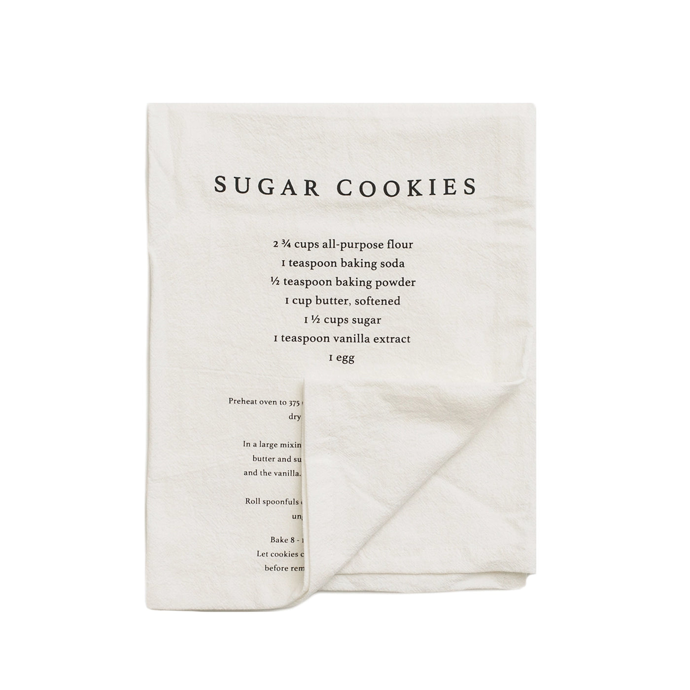 Sugar Cookie Recipe Kitchen Towel
