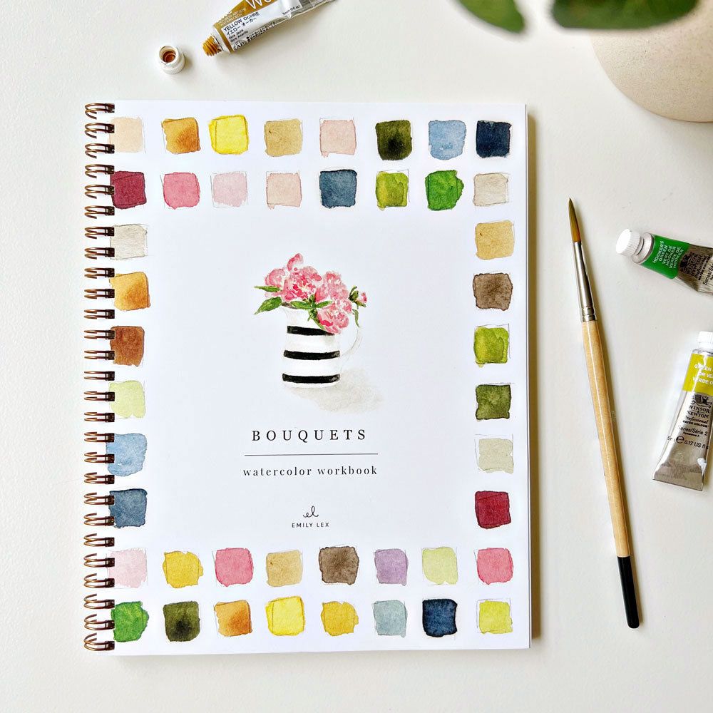 Watercolor Workbook: Bouquets