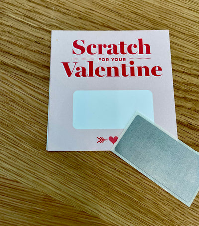 Vintage Postcard Scratch For Your Valentine Scratch Off