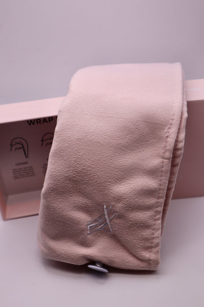 Pink quick dry hair towel. Made with eco friendly recycled materials. Great gift for her.