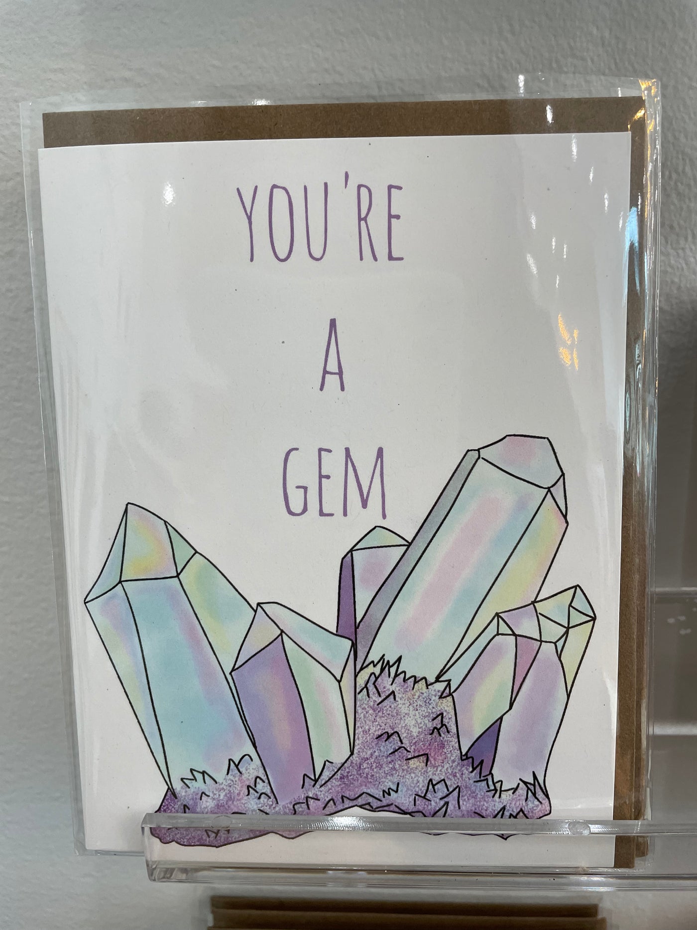 Woman owned business card, you're a gem, gratitude card for friend